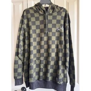 Tony Hawk Checkered Green/Black Hoodie Mens XL